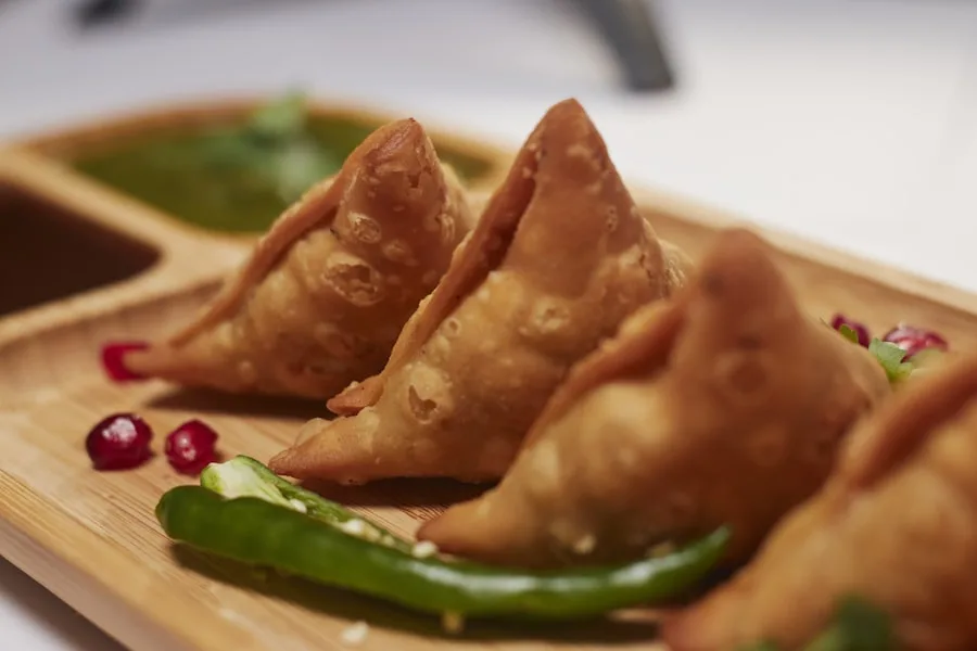 Golden fried side served with fresh herbs